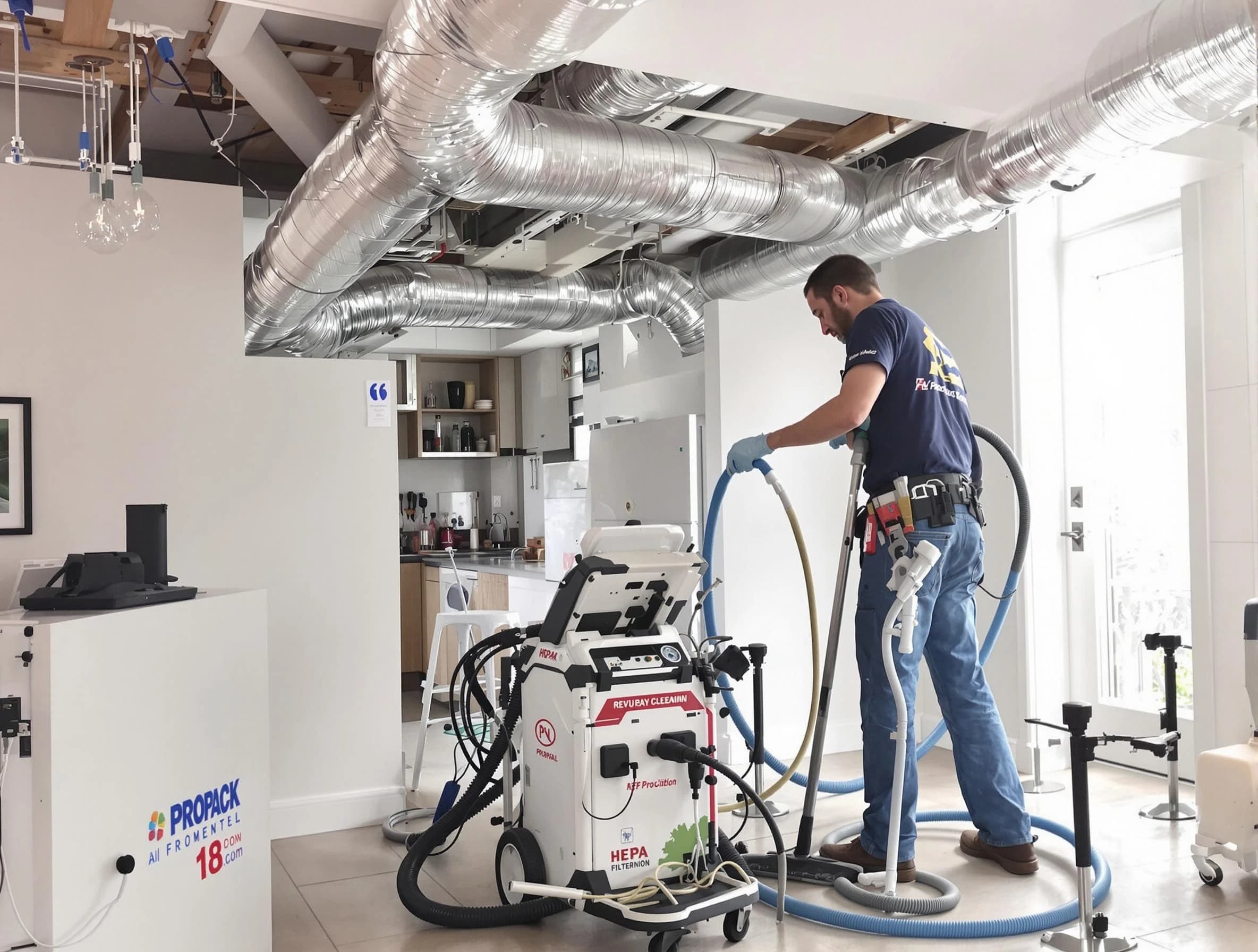 Peachtree City Air Duct Cleaning technician performing advanced pure duct cleaning with specialized equipment in Peachtree City
