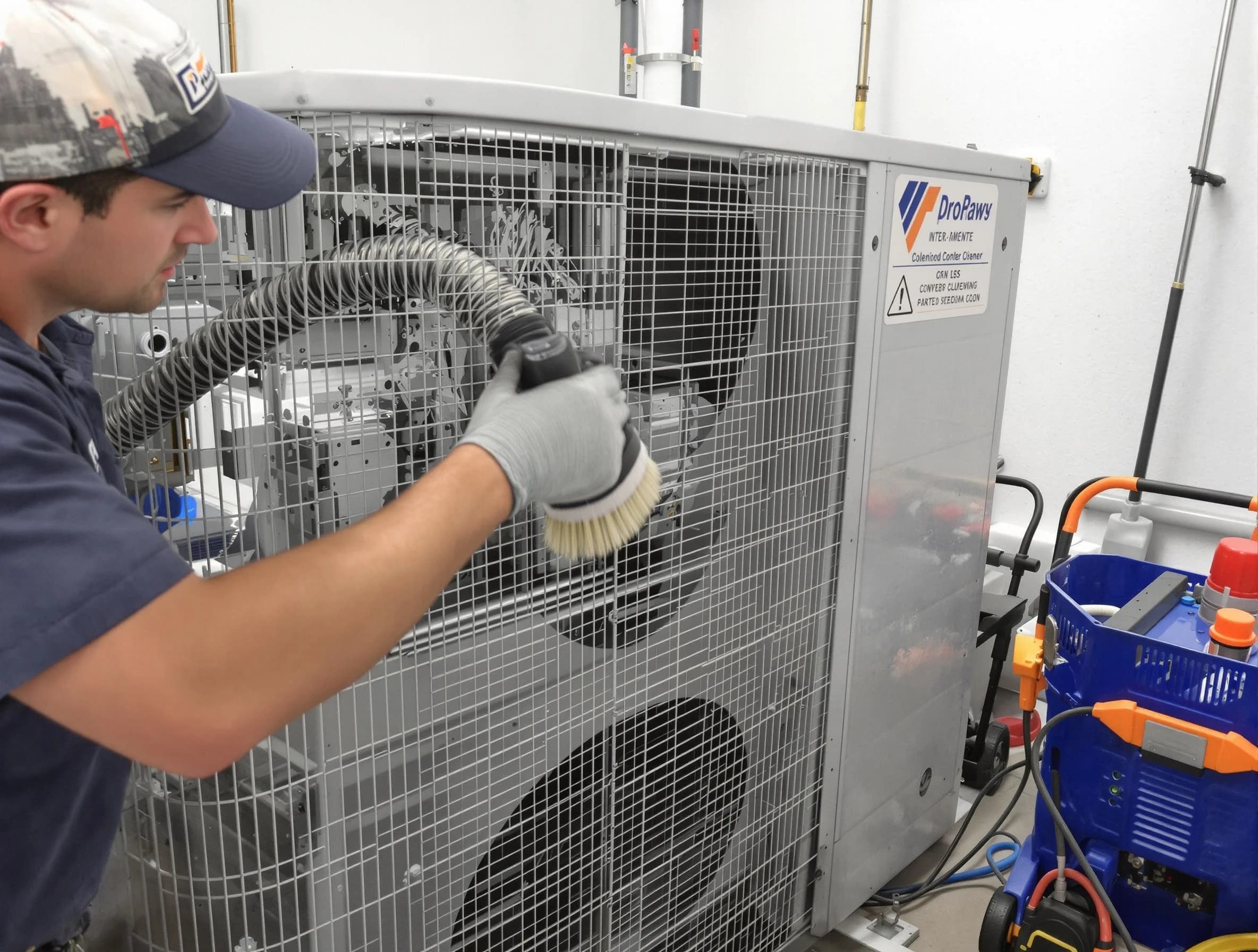 Peachtree City Air Duct Cleaning specialist performing precision AC coil cleaning for improved system performance in Peachtree City