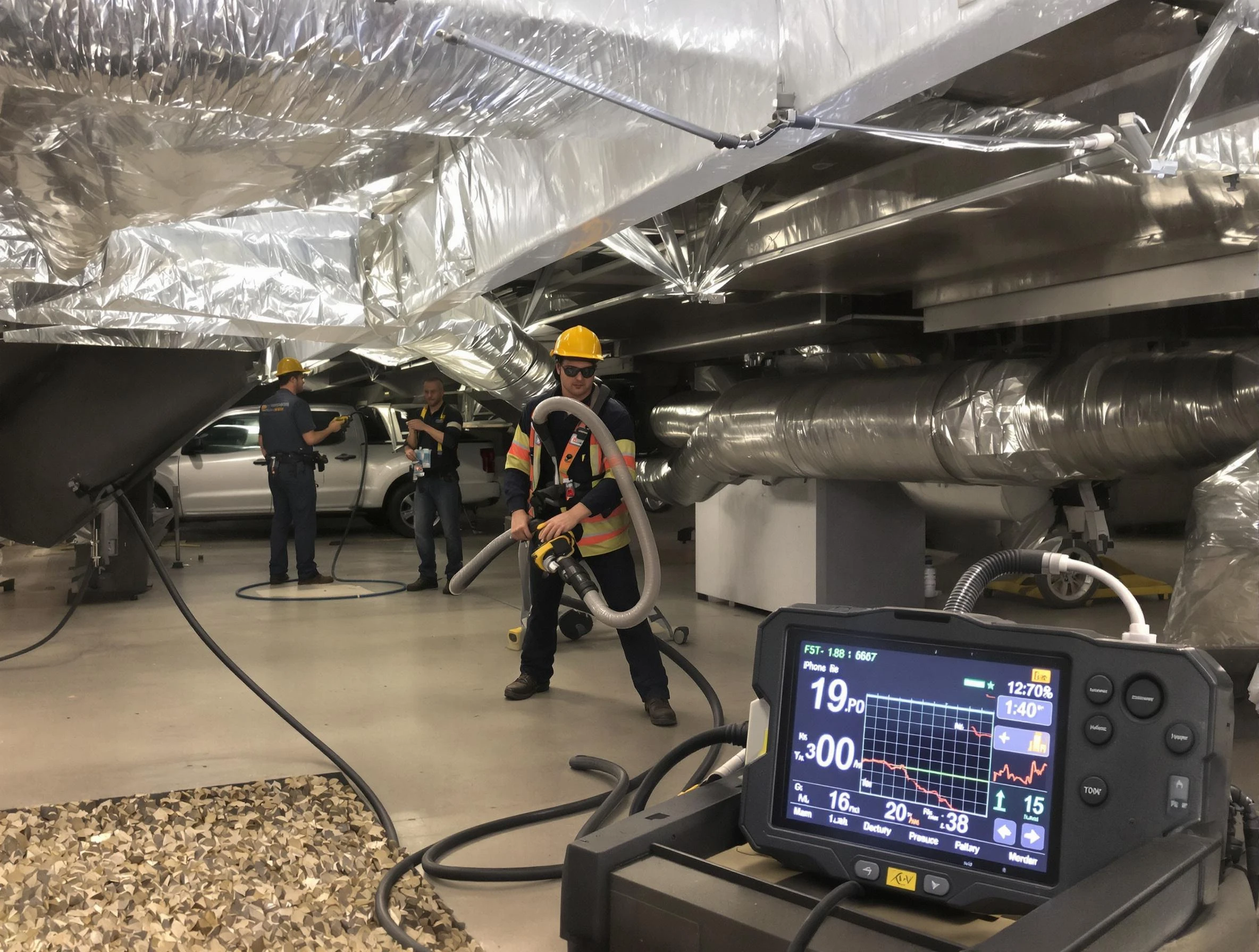 Professional negative pressure duct cleaning by Peachtree City Air Duct Cleaning in Peachtree City